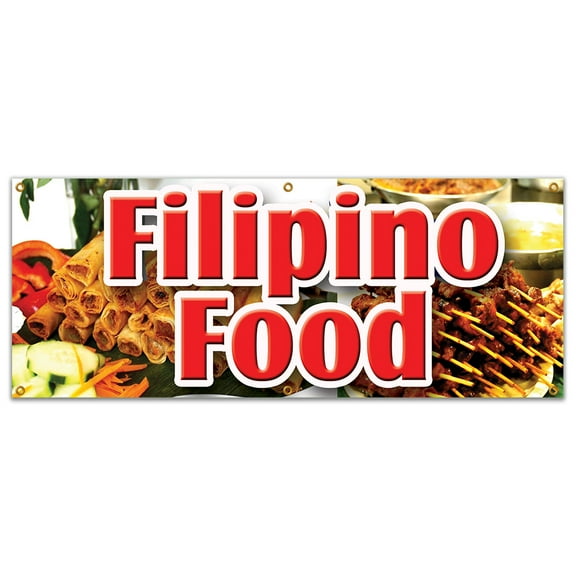 72" FILIPINO FOOD BANNER SIGN street foods manila philippines fish balls