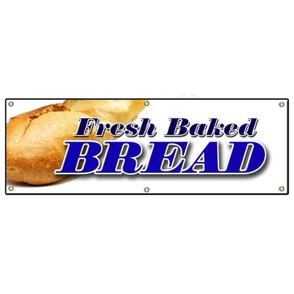 72" FRESH BAKED BREAD BANNER SIGN bakery shop signs stand