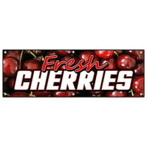 72" FRESH CHERRIES BANNER SIGN cherry fresh fruit signs