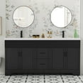 thumbnail image 1 of 72" Freestanding Double Sink Bathroom Vanity Set With Resin Top, Hand-Painted, EPA Certificate, 1 of 8