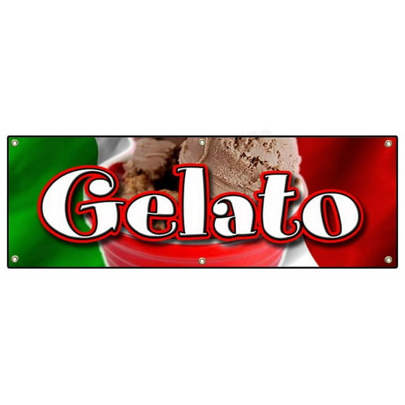 72" GELATO BANNER SIGN concession ice cream italian
