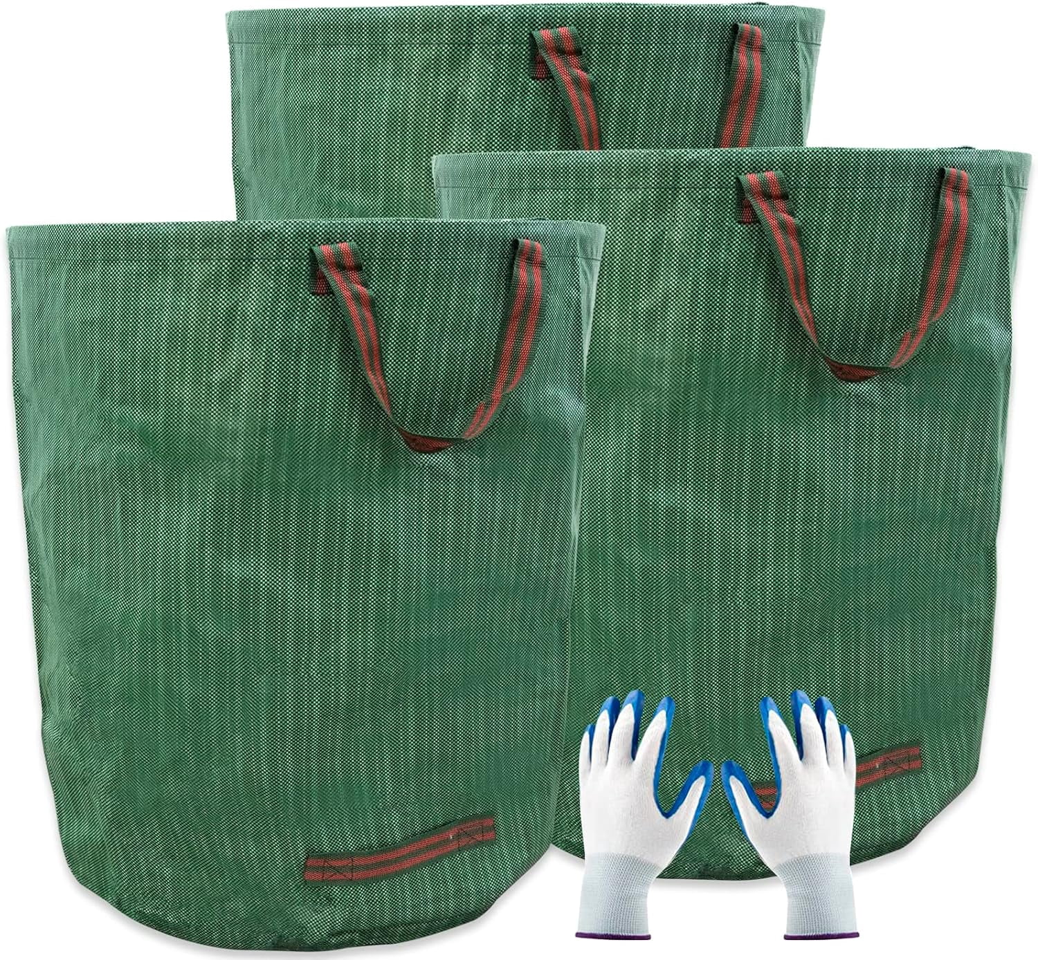 Useable Garbage 72 Gallons Garden Bag Collapsible Reuseable Heavy Duty Garden Waste ...