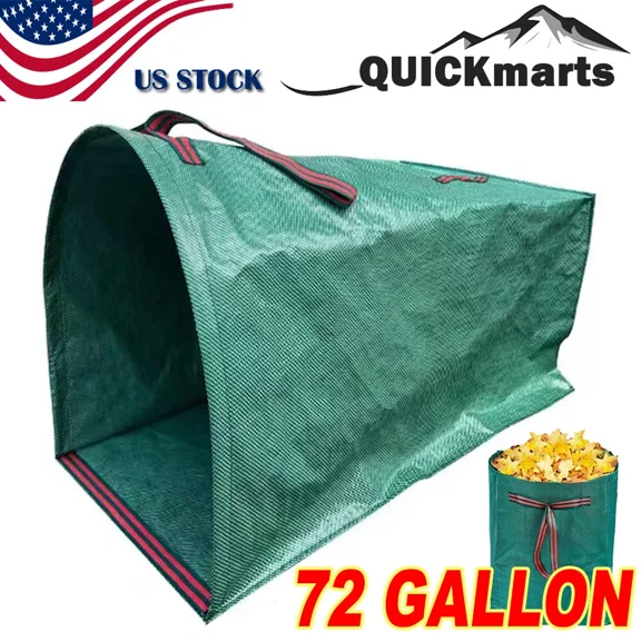 72 Gallons Reusable Garden Waste Bag Lawn Yard Leaf Collapsible Waste Trash Can
