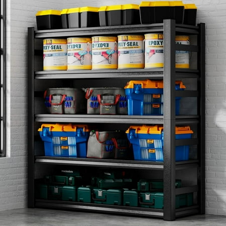 72" Garage Shelving, Storage Shelves Heavy Duty Shelving, Adjustable Metal Shelf Rack and Shelf Units, Garage Shelving Heavy Duty Warehouse Industrial Shelving,35.4" W X 15.8" D X 72" H