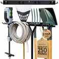 thumbnail image 1 of 72" Garage Tool Organizer Wall Mount | Garden Tool Organizer System | Heavy Duty Garden Tool Storage Rack for Yard Tools Rakes Shovels 500lbs Garage Organization | 8 PVC Coated Hooks, 1 of 4