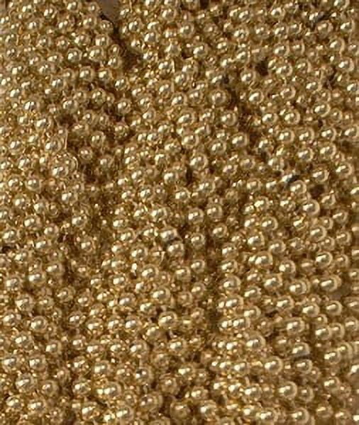 MGMB 72 Gold Mardi Gras Gra Beads Necklaces Party Favors 6 Dozen Lot