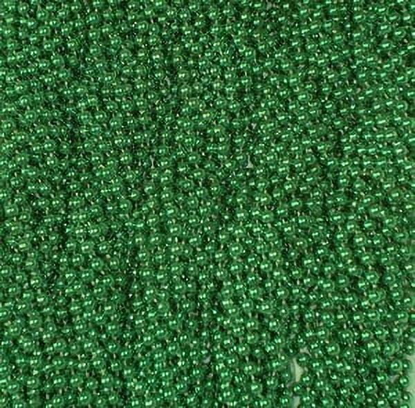 MGMB 72 Green Mardi Gras Gra Beads Necklaces Party Favors 6 Dozen Lot