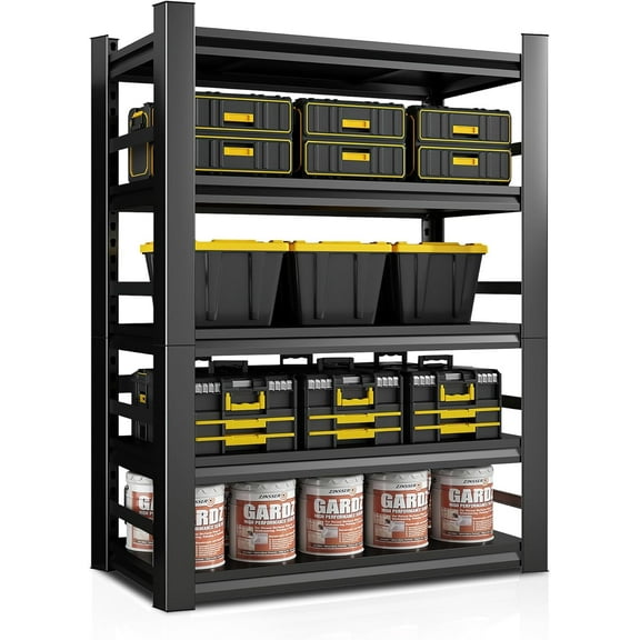 72" H|48" W All-Metal Garage Shelving Unit and Storage-Easy Assembly Shelves 5-Tier Rack|Heavy-Duty Adjustable Shelf|Steel Waterproof Rust-Resistant Shelves for Industrial,Warehouse,Basement