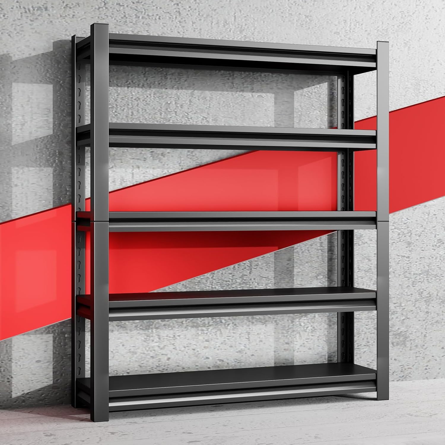 72"H Adjustable Garage Shelving 2500LBS Storage Shelves 5-Tier Heavy