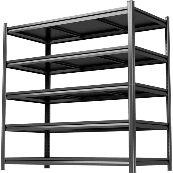 72" H Garage Shelving 5 Tier Shelving Unit, 3500Lbs Adjustable Metal Garage Storage Shelves Heavy Duty for Basement, Warehouse, Kitchen, Pantry (72"H X40''W X 16''D)