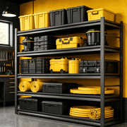 72 H Garage Shelving Garage Storage Shelves 5T Metal Shelf Heavy Duty Shelving Unit Adjutable Industrial Utility Shelf Storage Rack for Warehouse, Basement,72 H*36 W*16 D