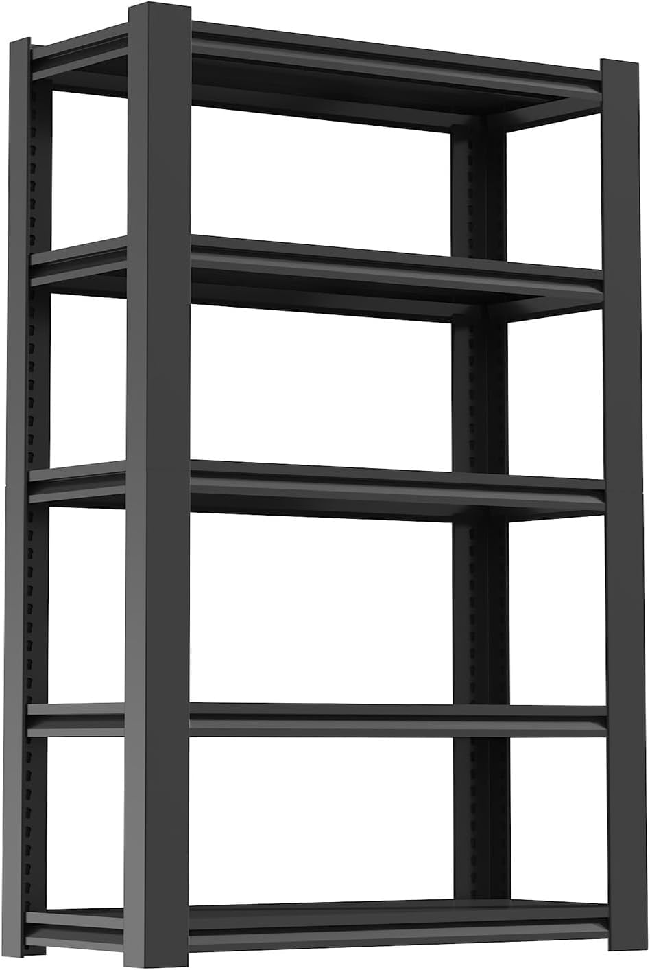 46”W Heavy-Duty Garage Shelving Unit – 5-Tier Adjustable Metal Rack With Wood Boards, Holds 2500 Lbs Total