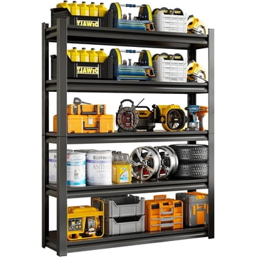 72''H 5-Tier Garage Storage Shelves, Heavy Duty Garage Shelving With