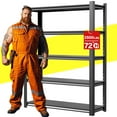 thumbnail image 1 of 72" H Garage Shelving Unit, Garage Storage Shelves 2500LBS Heavy Duty Shelving, Adjustable 5 Tier Metal Shelving Utility Shelf, Storage Rack for Industrial, Warehouse, Basement (18" D*39" W*72" H), 1 of 10