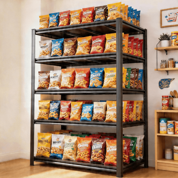 72''H x 36''W 5-Tier Adjustable Metal Garage Shelving Unit,Rustproof,Storage Shelves,Steel Utility Shelf Rack for Warehouse,Basement,Pantry,Living Room,Bedroom,Kitchen,Office,Laundry Room,Plant