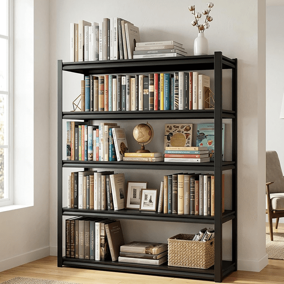 72“H x 36”W 5-Tier Metal Garage Shelving Unit and Storage,Adjustable Shelf Easy Assembly,Steel Shelves for Industrial,Warehouse,Basement,Pantry,Living Room,Bedroom,Kitchen,Office,Laundry Room,Plant