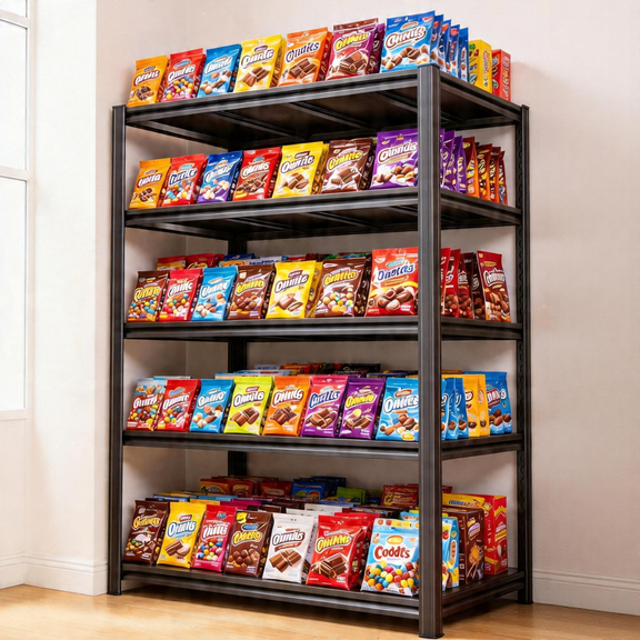 72''H x 36''W x 16"D 5-Tier Metal Storage Shelves,Adjustable Kitchen Shelving Units,3000 lbs Standing Shelf for Industrial,Warehouse,Basement,Pantry,Living Room,Bedroom,Office,Plant