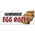 thumbnail image 1 of 72" HOMEMADE EGG ROLLS BANNER SIGN spring chinese freshly ground pork fried, 1 of 4
