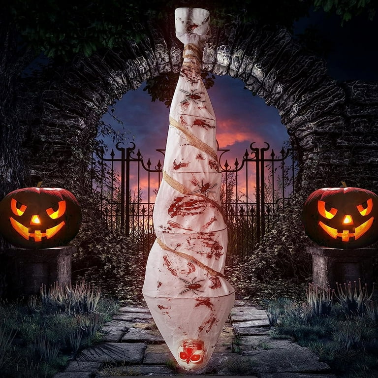6' Hanging LED Light Corpse Mummy Scary Halloween Decor Indoor Haunt House Prop 6' Hanging LED Light Corpse Mummy Scary Halloween Decor Indoor Haunt House Prop