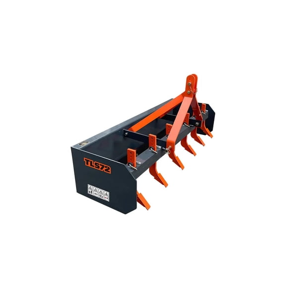 72" Heavy-Duty Box Scraper Blade with Ripper Shanks Fits 25-50 HP Tractors TMG-TLS72