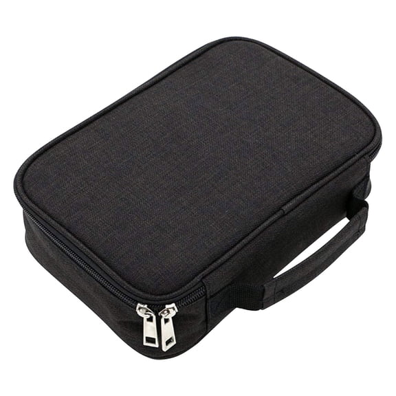 72-Hole Art Pencil Case, Artist Supply Roll for Brushes and Colored Pencils, Multi-Pocket Storage Pouch, Large Capacity Organizer for Sketching Tools, Portable Zipper Utility Bag, Black
