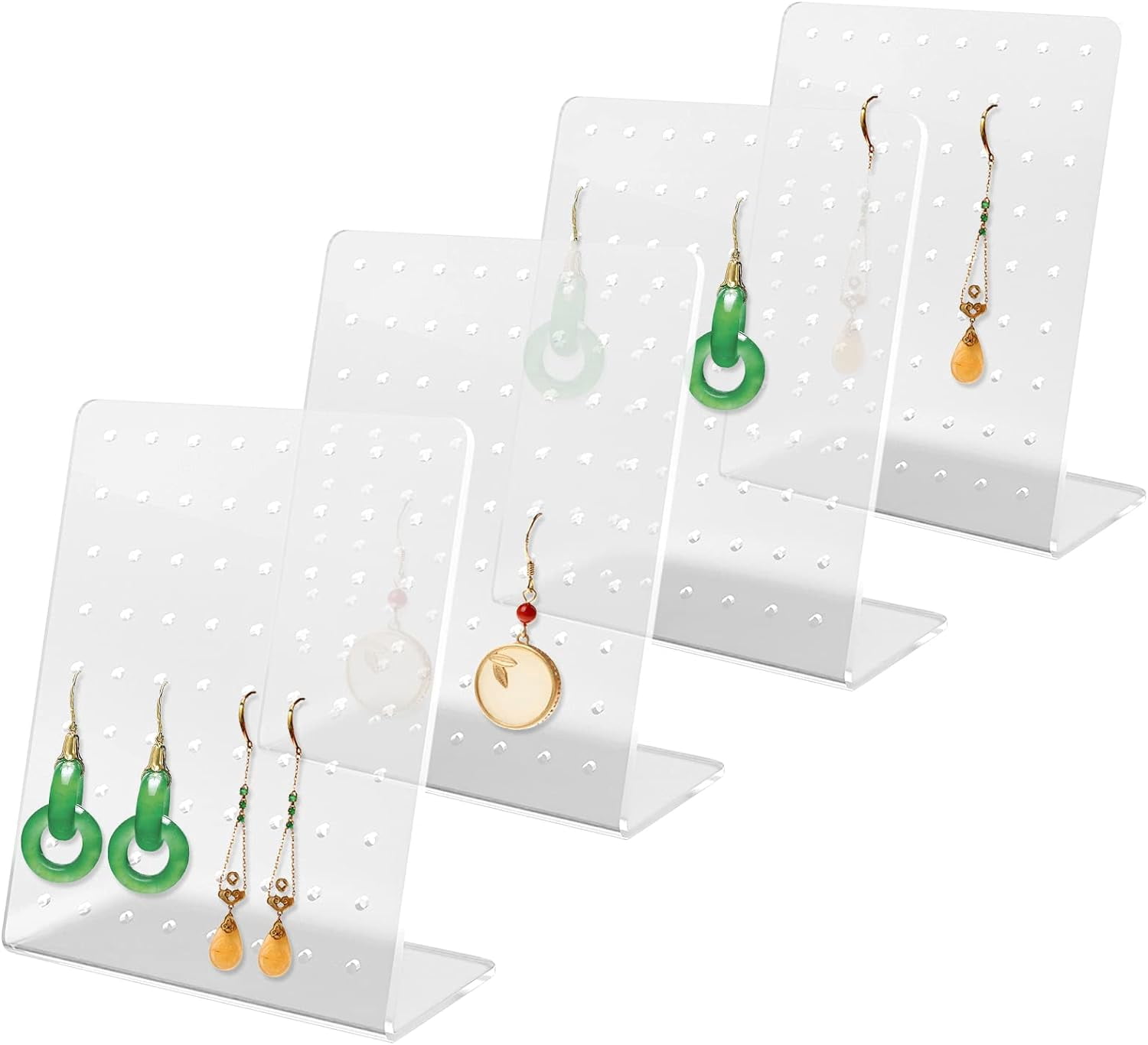 72 Holes Earring Organizer - Acrylic Earrings Ear Studs Display Rack ...