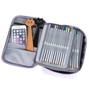 Large 72-Hole Multifunctional Canvas Pencil Case Storage Bag for Art Supplies and Travel Organizer