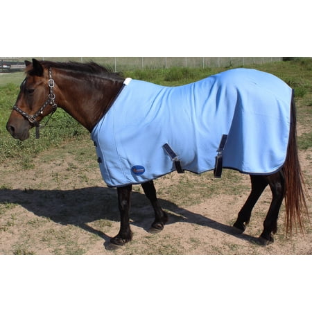 72" Horse Stretchable Cotton Sheet Blanket Rug Summer Spring Winter Blue 5340