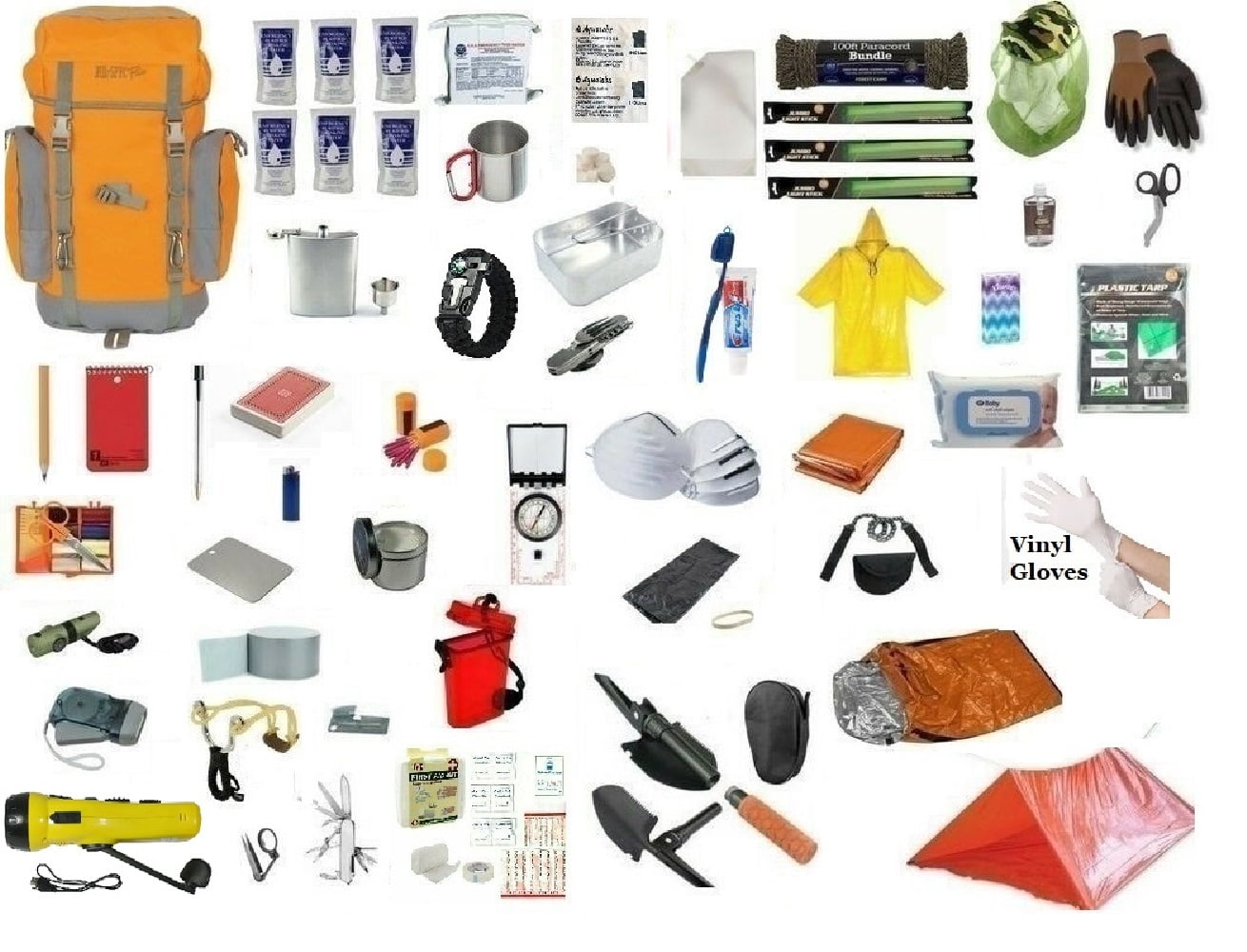 72 Hour Bug Out Backpack Bag Pack Survival Emergency Disaster Kit