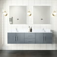 thumbnail image 1 of 72 In. Dark Grey Bathroom Vanity, Marble Top & Ample Storage Shelf W X 22 D Double Bath Vanity With And Solid Wood Frame, 1 of 3