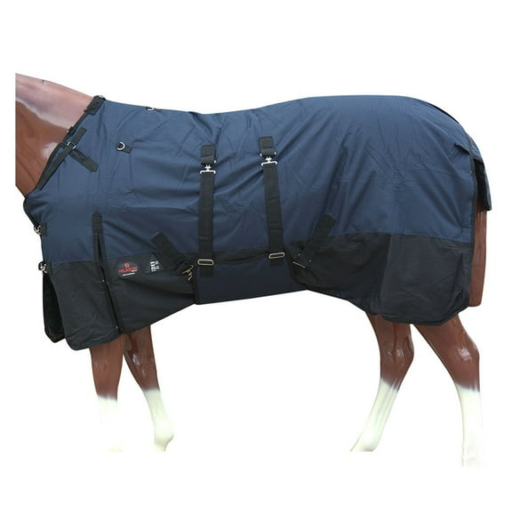 72 In Hilason 600D Winter Waterproof Horse Turnout Blanket Belly Wrap Navy