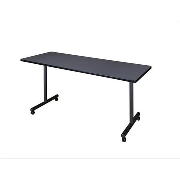 72 In. Kobe Mobile Rectangular Training Table - Grey