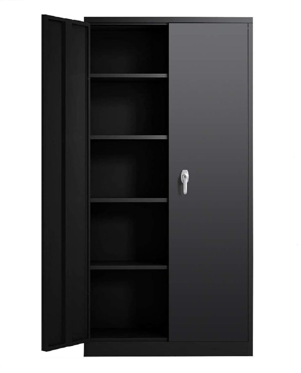 72 In Metal Storage with Locking Doors and Adjustable Shelves, Steel Storage