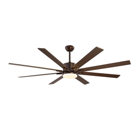 72 Inch Ceiling Fan with Light & Remote, Dimmable 3-Color LED, DC Motor, 6-Speed Reversible Fan for Bedroom, Living Room, Indoor/Outdoor Modern Flush Mount