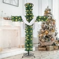 thumbnail image 1 of 72 Inch Christmas Cross Tree with 100 Lights and a White Silk Scarf Christmas Christian Decorations Indoor Jesus Christ Catholic Cross Decor He is Risen for Home Decor, 1 of 7