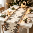 thumbnail image 1 of 72 Inch Christmas Table Runner, Festive Table Cover with Print Vintage Long Tablecloth Farmhouse Tabletop Decor for Dining Table Sideboard, Holiday Home Kitchen Rustic Decoration, Winter Celebration, 1 of 6