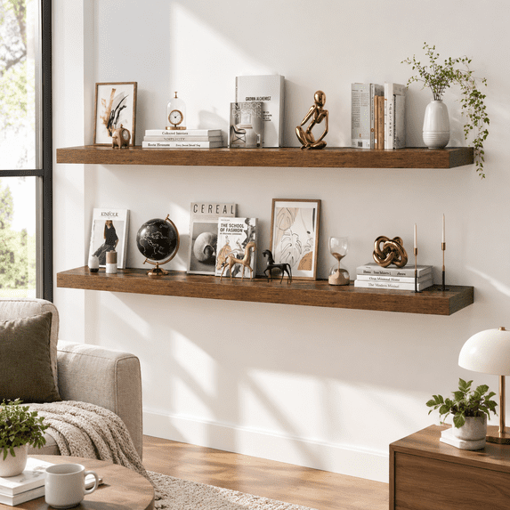72 Inch Floating Shelves 12 Deep Wall Shfor Fireplace Mantel Storhome ...