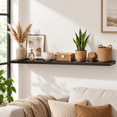 72 Inch Floating Shelves For Wall Set Of 1 9.3" Deep Rustic Wood ...