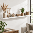 72 Inch Floating Shelves For Wall Set Of 1 9.3" Deep Rustic Wood ...