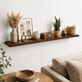 72 Inch Floating Shelves For Wall Set Of 1 9.3" Deep Rustic Wood ...