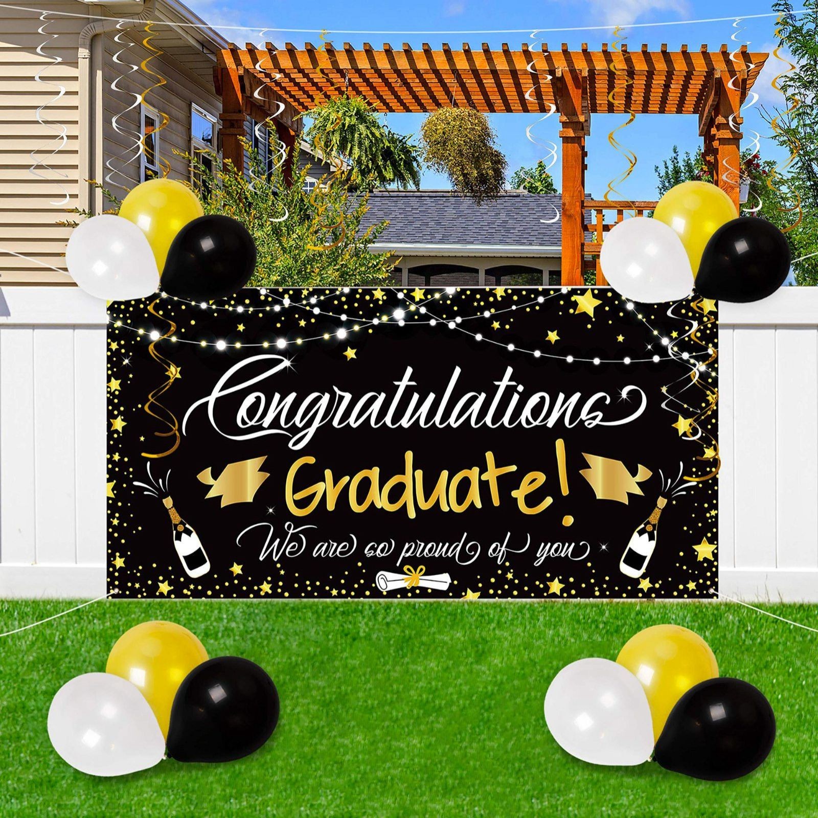 72 Inch Graduation Decorations Banner Class of 2025 Party Banner ...