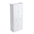 thumbnail image 1 of 72 Inch Kitchen Pantry Cabinet with Doors, 3-Tier Adjustable Shelves & Drawer, White Freestanding Storage for Food, Living Room, 1 of 7