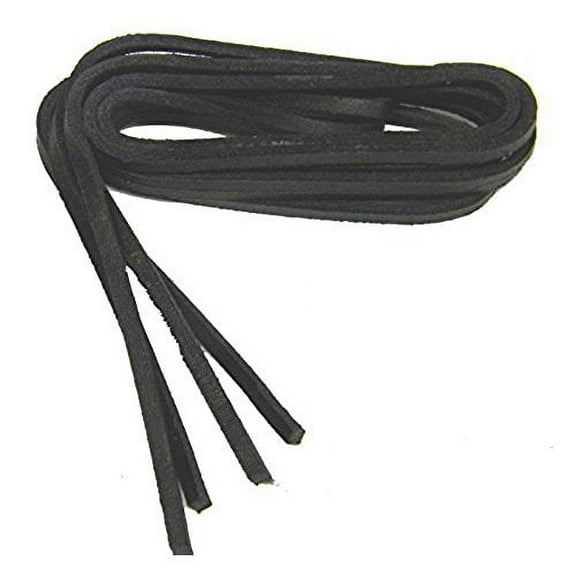 72 Inch Leather Boot Laces Fresh Shoelaces 183 Cm 1/8 Inch Square Cut Rawhide Black