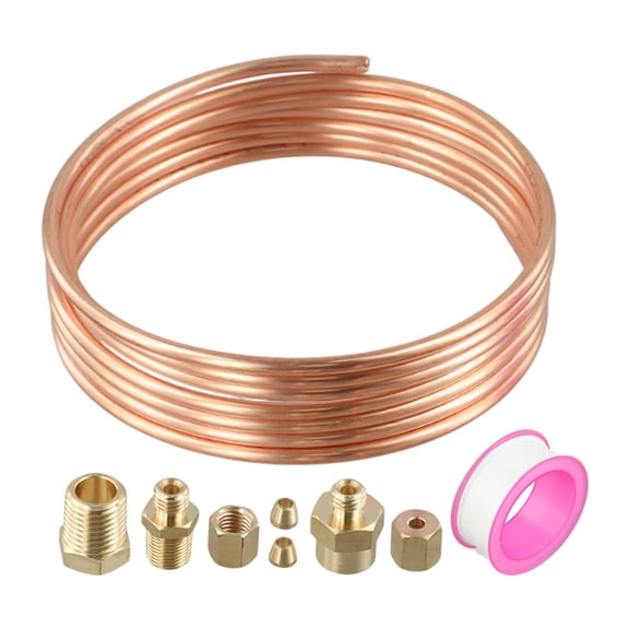 72 Inch Mechanical Oil Pressure Gauge Tubing Kit Copper Mechanical Oil Pressure Gauge Line Tubing Kit 1/8 Diameter