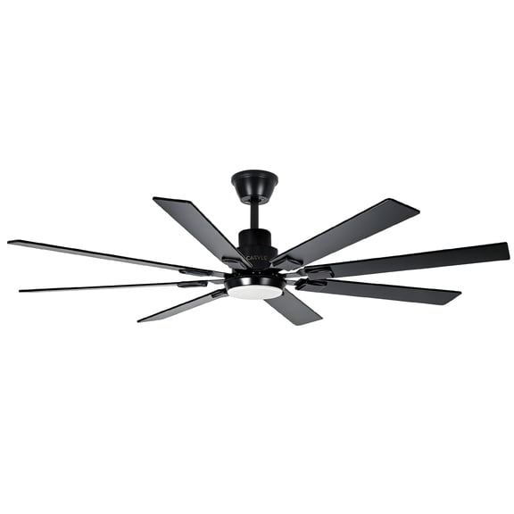 72 Inch Modern Ceiling Fan with Lights and Remote, 8-Blade Large Ceiling Fan with 6-Speed Reversible Quiet DC Motor, 3CCT, App Control for Living Room Bedroom Patio