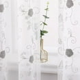 thumbnail image 1 of 72 Inch Sheers for Windows Curtains, White Floral Embroidered Semi Sheer Curtains Voile Grommet Farmhouse Window Treatments Set for Living Room, Bedroom, 52" W x 72" L, 2 Panels, 1 of 9