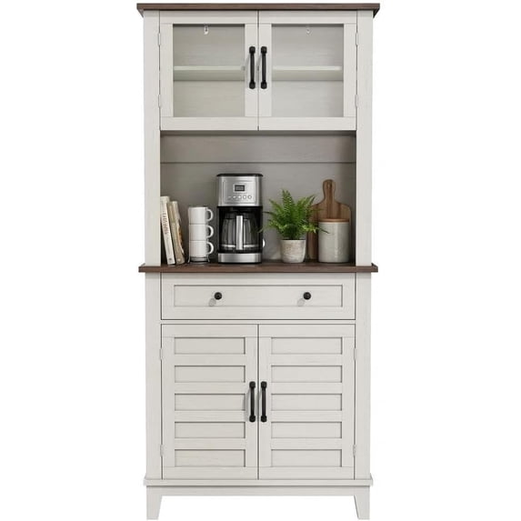 72 Inch Tall Wine Rack Pantry Cabinet, 31.5×15.75×72.2 Inches PB+MDF ...