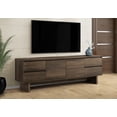 thumbnail image 1 of 72 Inch Transitional TV Stand Brown Laminate Console Media Entertainment Center with 4 Storage Drawers & Cabinet, Push Latch, Cable Management for Living Room, 1 of 6