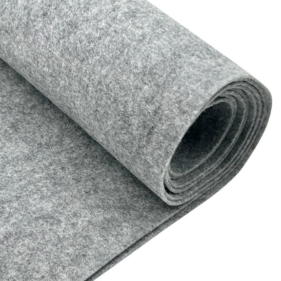 72 Inch Wide Acrylic Felt Fabric by Yard, 1.6mm Thick Soft Non-Stiff Material for DIY Sewing, Felt Flowers, Puzzle Pieces, Home Decor (Heather Gray)