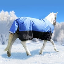 SLSY 72 Inch Winter Horse Blanket, Breathable Warm Horse Blanket, 1200D Waterproof Polyester Horse Blanket, Durable Tear-Resistant Thick Horse Blanket with 221G Filling
